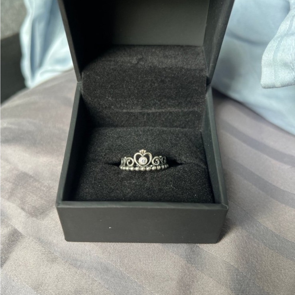 PANDORA Princess Tiara Crown Ring in Silver